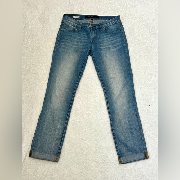 Driftwood Sophia Cropped Straight Leg Cuffed Jean - Size 27 - Picture 2 of 15